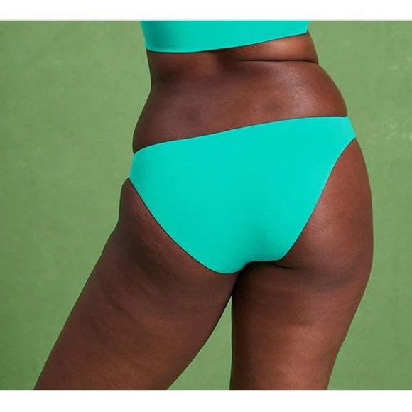 GIRLFRIEND COLLECTIVE Bay Bikini Bottom in Aqua Medium - Picture 3 of 7